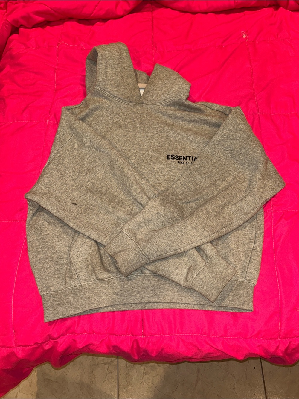 Essentials Gray Hoodie Sweatshirt
